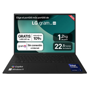 LG GRAM 16" Intel Core Ultra 7 32GB RAM 1TB 16Z90T-G negro D