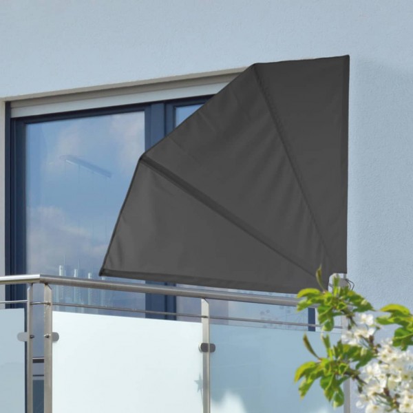 HI Toldo para balcón 1.2x1.2 m poliéster negro D