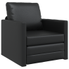 Sillón cama 2 en 1 Negro 74x77x81 cm Cuero Sintético 2