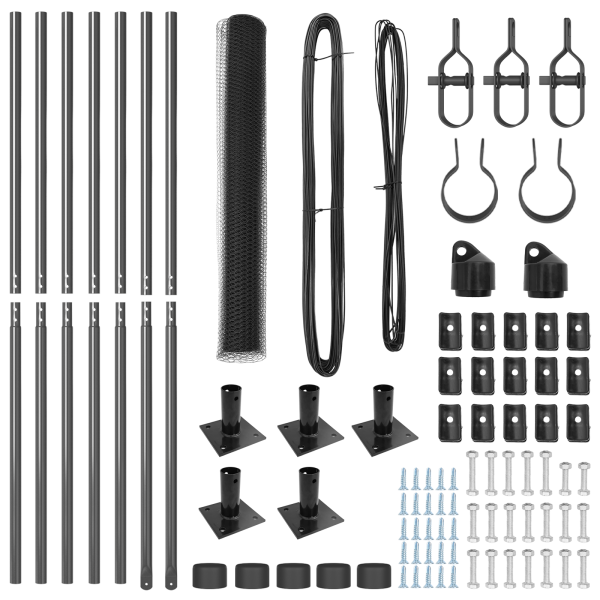 Cerca Hexagonal  Cinza 1.2x10 m Aço M 4