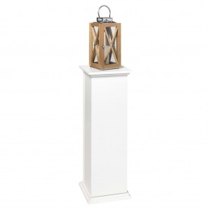 FMD Mesa decorativa com porta branca 88.5 cm D