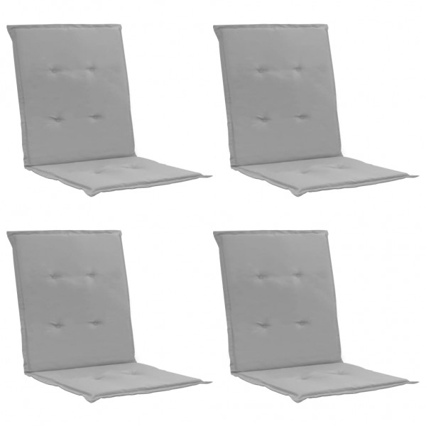 Cojines para sillas de jardín 4 unidades gris 100x50x3 cm D