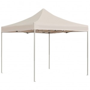 Carpa plegable profesional de aluminio color crema 2x2 m D