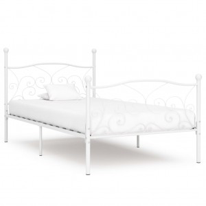 Estructura de cama con somier metal blanco 100x200 cm D