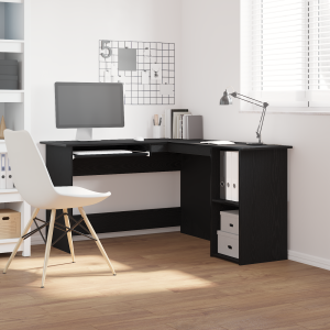 Escritorio  Negro Roble 120x140x75 cm de Madera D