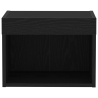 Armario de pared  con luces LED Roble Negro 40x30x30 cm 5