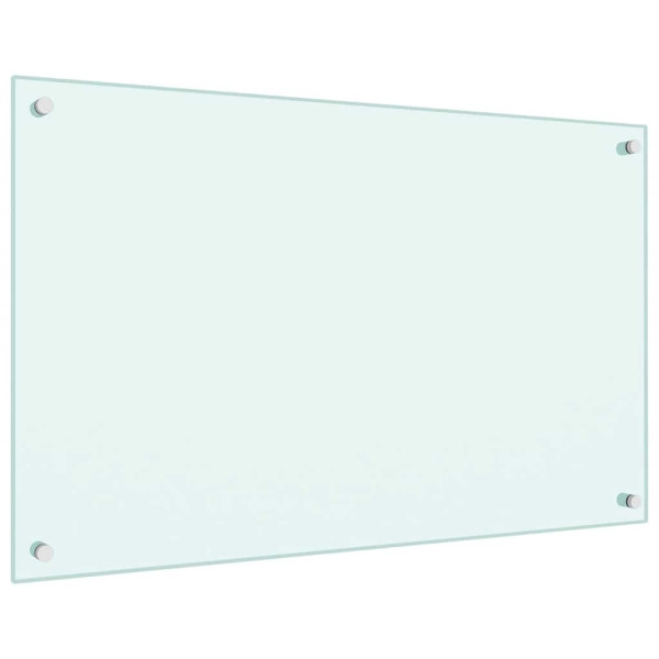 Salpicaderos de cocina 2 uds vidrio templado blanco 80x50 cm M 3