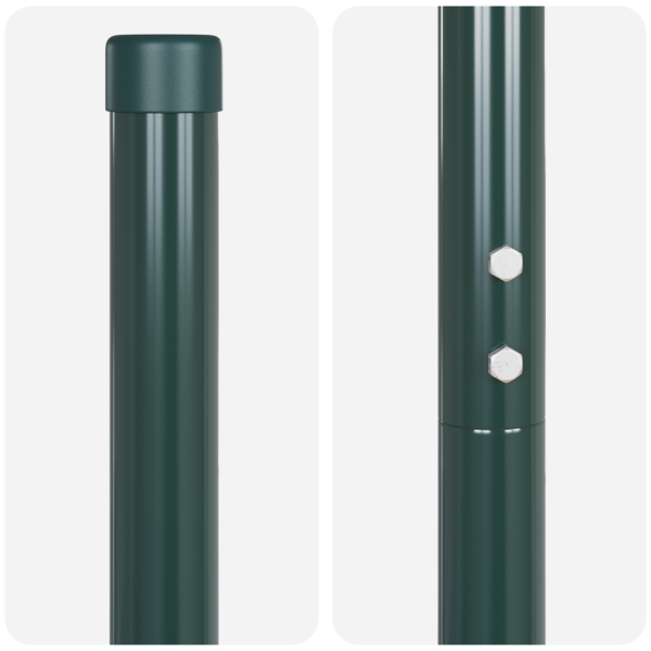 Postes de cerca 2 pcs Verde 210 cm M 5
