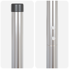 Postes de Cerca 2 pcs Prateado 140 cm Aço galvanizado 5