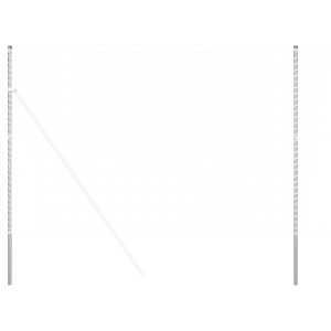 Postes de cerca 2 pcs Plateado 200 cm Acero galvanizado H