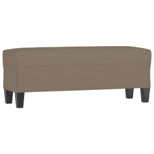 Banco de tela gris taupe 100x35x41 cm H
