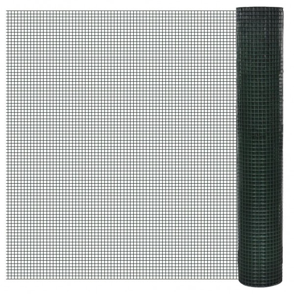 Alambrada galvanizada con revestimiento de PVC verde 10x1 m D