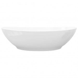 Lavabo ovalado de cerámica blanco 40x33 cm D