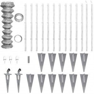 Parede metálica com estacas postes de aço galvanizado 25x1.5 m D