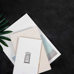 Alfombra de Piel Sintética de Conejo Negro 120 x 120 cm H