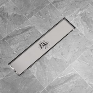 Drenagem linear de chuveiro de aço inoxidável 530x140 mm D