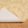Alfombra de Piel de Oveja Falsa Crema 240 x 240 cm Poliéster 5