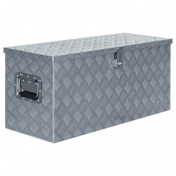 Caja de aluminio 90.5x35x40 cm plateada D