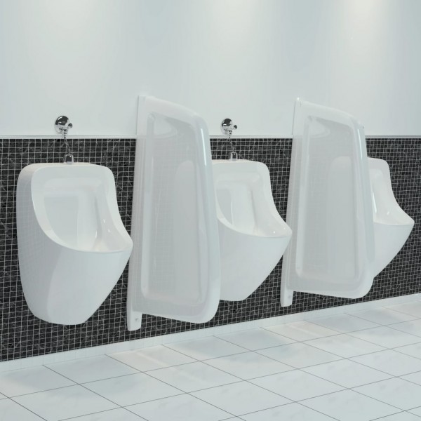 Separador de privacidad de urinario de pared cerámica blanco D