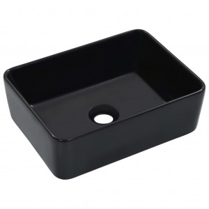 Lavabo 40x30x13 cm cerámica negro D