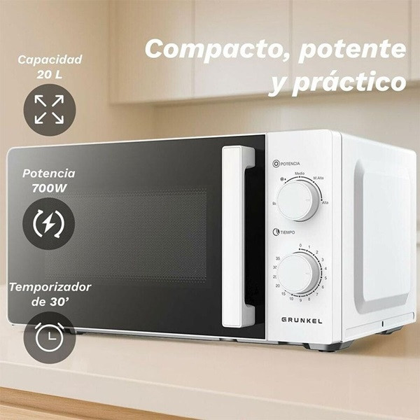 Microondas GRUNKEL 20L MW-20EASY branco M 3