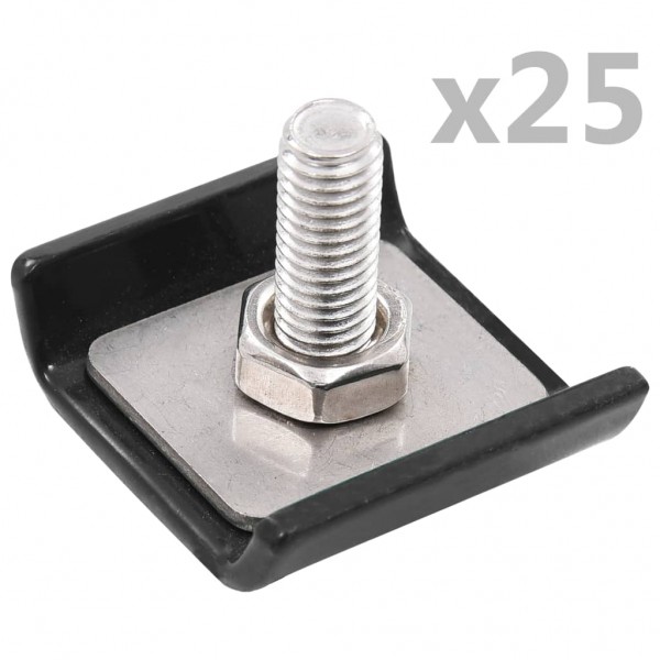 Conector de enrejado 25 sets gris antracita D