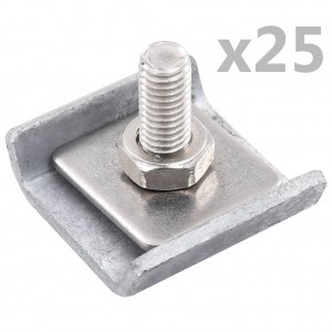 Conector de enrejado 25 sets plateado D