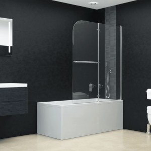 Mampara de ducha plegable 2 paneles ESG 120x140 cm D