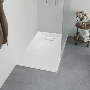 Tabuleiro de chuveiro SMC branco 100x80 cm D