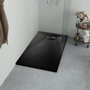 Plato de ducha SMC negro 100x70 cm D