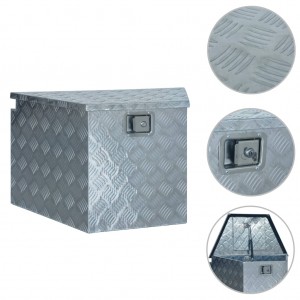 Caja de aluminio 737/381x410x460 mm plateada D