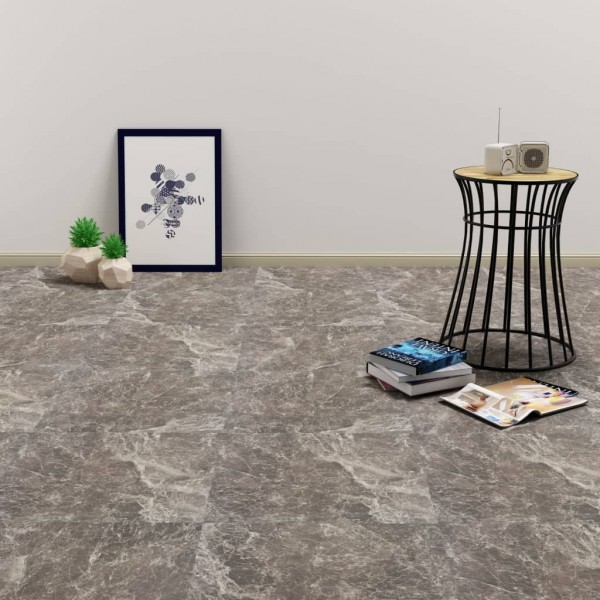 Lamas de piso de PVC autoadhesivo de mármore preto 5,11 m2 D