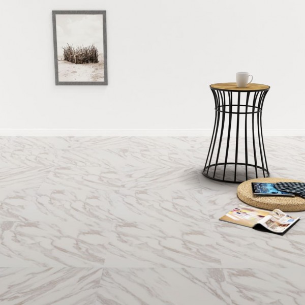 Lamas de piso de PVC autoadhesivo de mármore branco 5,11 m2 D