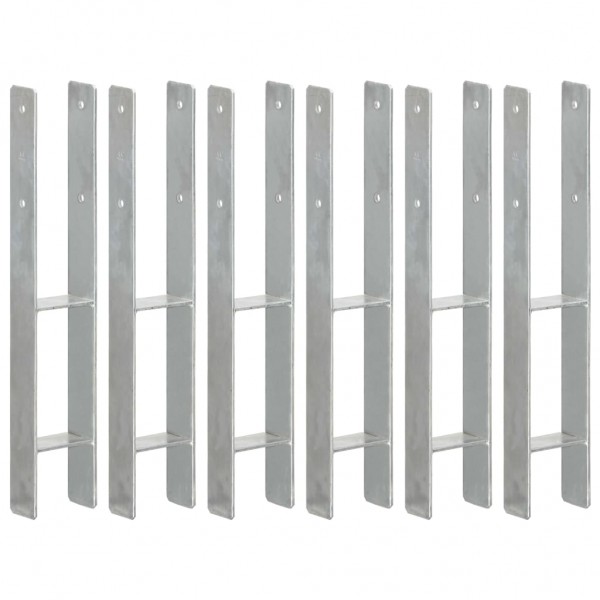 Ancoras de vedação de aço galvanizado prata 9x6x60 cm D