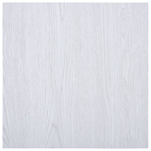 Lamas de piso autoadhesivas de PVC branco 5,11 m2 D