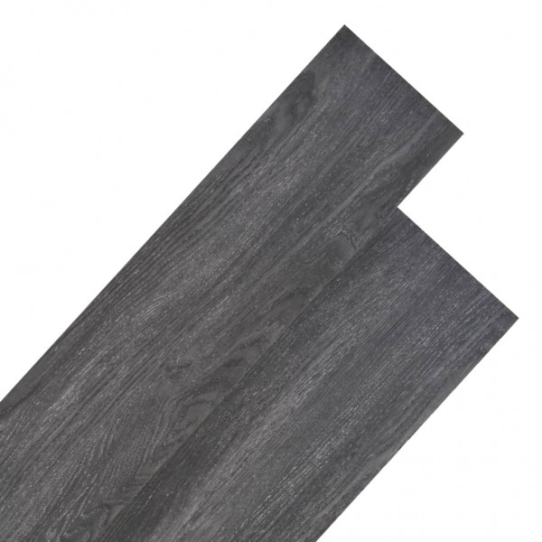 Lamas de suelo no autoadhesivas PVC negro y blanco 5.26 m² 2 mm D