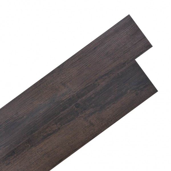 Lamas de suelo de PVC autoadhesivas marrón oscuro 5.02 m² 2 mm D