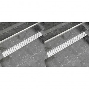 Desagüe lineal de ducha 2 piezas 1030x140 mm acero inoxidable D
