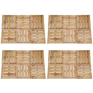 Baldosas de porche 24 unidades madera marrón 50x50 cm D