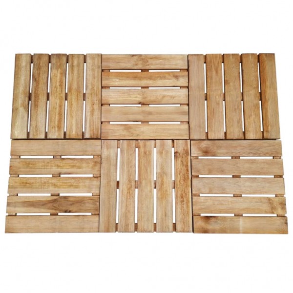 Baldas de varanda 6 unidades madeira marrom 50x50 cm D