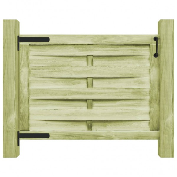 Porta de jardim madeira de pinho verde impregnada 100x75 cm D