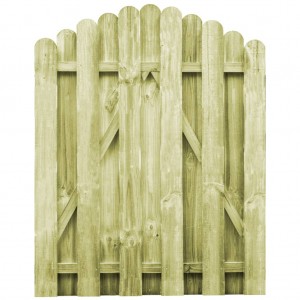 Puerta de jardín madera de pino impregnada 100x125 cm D