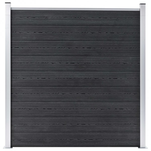 Parede de jardim WPC cinza 180x186 cm D