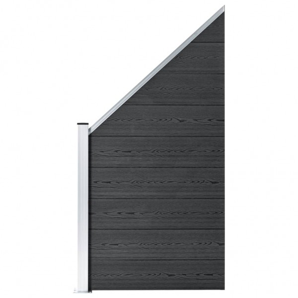 Panel de valla WPC gris 95x(105-180) cm D