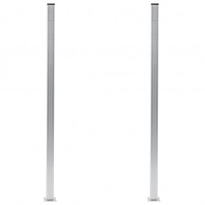 Postes de valla 2 unidades aluminio 185 cm D