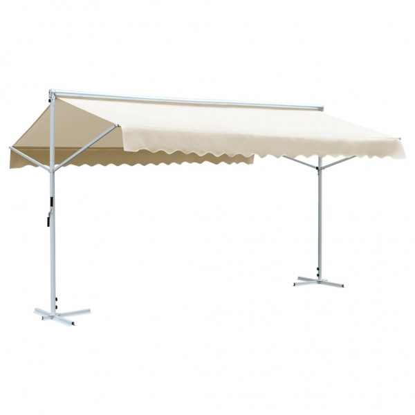 Toldo de pie independiente color crema 600x300 cm D