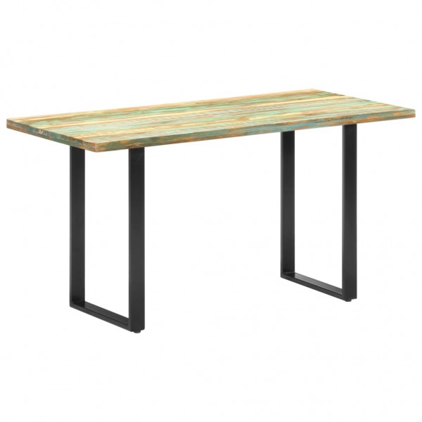 Mesa de comedor de madera maciza reciclada 140x70x76 cm D