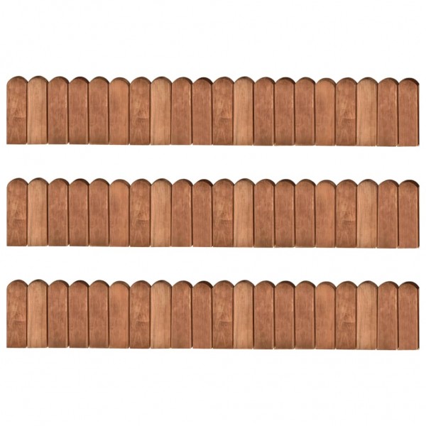 Rolos de bordas de jardim de madeira de pinho impregnada 120 cm D