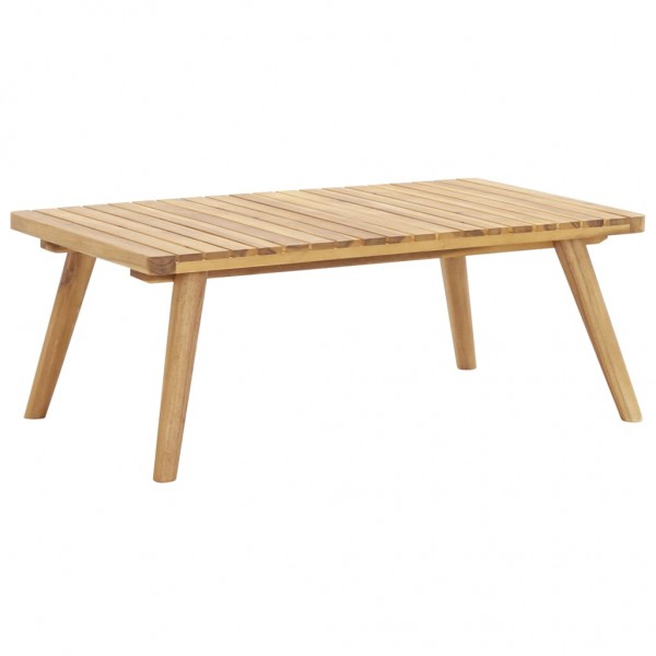 Mesa de centro de jardín madera maciza de acacia 90x55x35 cm D