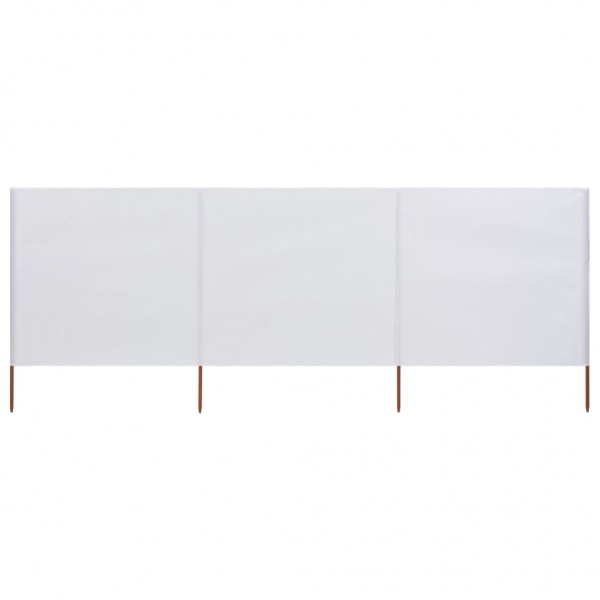 Paravientos de playa de 3 paneles tela blanco arena 400x160 cm D